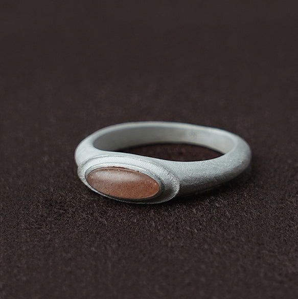 OLIO E ACETO Tanabata Special Series Sterling Silver Orange Moonlight Satellite Ring OLIO-OA13F18-YFC Silver/Pink Orange